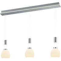 HELL höllisch gutes Licht LED Pendelleuchte SAM, LED fest integriert, Warmweiß, B-Link Fernbedienung, Höhenverstellbar grau
