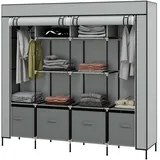 Homcom Stoffschrank 166 x 169,5 x 42,5 cm Dunkelgrau