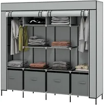 Homcom Stoffschrank 166 x 169,5 x 42,5 cm Dunkelgrau