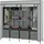 Homcom Stoffschrank 166 x 169,5 x 42,5 cm Dunkelgrau