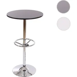Mendler Bartisch Bari Ø60 cm höhenverstellbar Schwarz
