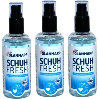 Olanmarp Schuhfresh – Das Ultimative Schuhspray für Hygienische Frische und Geruchseliminierung Dermatologisch sehr gut getestet - Made in Germany (300.00 ml (3er Pack))