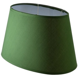 B&S Lampenschirm Lampenschirm grün oval aus Stoff H/B/L 20 x 22 x 33 cm grün