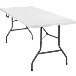 TecTake GmbH Camping Klapptisch 183x76x74cm - weiß