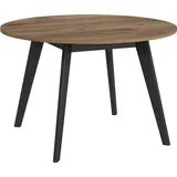 Lomadox Esstisch, rund, 120cm, Eiche mit schwarz, Ramvik-129