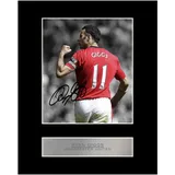 Ryan Giggs signiertes Foto mit Passepartout, Manchester United FC, signiert, Geschenk