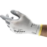 Ansell HyFlex 11-800 Professionelle Arbeitshandschuhe, Rutschfeste Nitril-Beschichtung, Industrie-Schutzhandschuhe für Mechanik, Werkstatt und Montage, Waschbare, Weiß, Größe S (12 Paar)