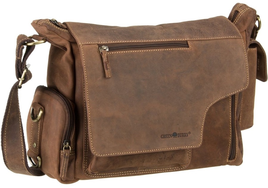Greenburry Umhängetasche Vintage New Hunting Bag II Laptoptaschen Braun Herren