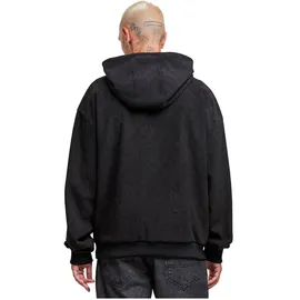 URBAN CLASSICS Jaquard Velvet Kapuzenpullover Black 3XL