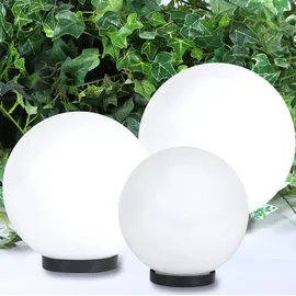 H4L Kugelleuchten 3er Set 20/30/40cm weiß inkl.3m Anschlußkabel Kugellampe Deko Gartenleuchte