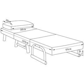 VCM Kolino Polyester-Stoff 64 x 95 x 78 cm grau