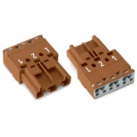 WAGO 770-1373 Netz-Steckverbinder WINSTA MIDI Stecker, 3-polig, Braun 100St.
