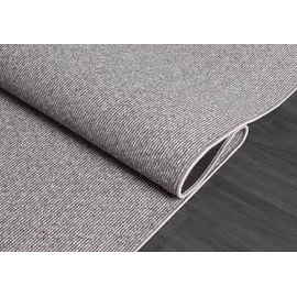 The CarPET Natal Moderner einfarbiger Teppich Wohnzimmer, für die Küche geeignet, Tufting, robuster Kurzflor mit Filz-Rücken, weich & schmutzabweisend, Grau, 160 x 230 cm