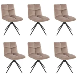 HOME DELUXE Esszimmerstuhl NODA - Farbe: Hellbraun, Menge: 6