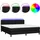 vidaXL Boxspringbett mit Matratze & LED Schwarz 180x200 cm Stoff