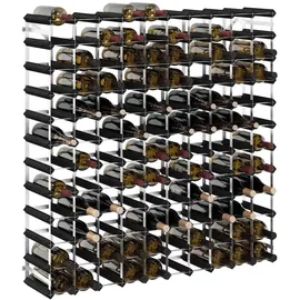 vidaXL Weinregal 120 Flaschen 22,5 x 100,5 x 22,5 cm Schwarz
