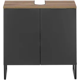 BASIC by Balculina Waschbeckenunterschrank Denver 60 x 60 x 35 cm Schwarz Matt