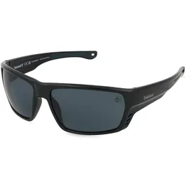 Timberland TB00002 Herren-Sonnenbrille Vollrand Quadratisch Kunststoff-Gestell, schwarz
