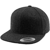 Flexfit Melton Wool Snapback Cap, dark grey