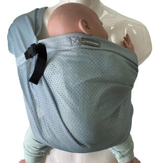 Minimonkey - Babytrage Mini Sling grün für Neugeborene ab der Geburt (0-2 Jahre) bis 15 kg - Ergonomische wasserdichte Sommertragetasche am Bauch - Tragen in M-Position - System