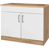KOCHSTATION Spülenschrank KS-Toronto, Breite 100 cm weiß