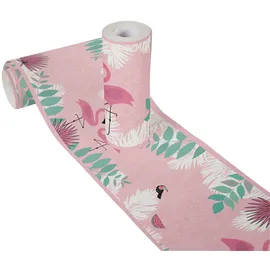 A.S. Création Flamingo Love Bordüre 10 cm 5 m Grün/Rosa 403758