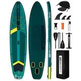 COIL SUP-Board - Aufblasbares SUP Set – Stand Up Komplettset - mit Paddel - mit Pumpe - wasserdichte Handytasche - Stabil - 335 cm - 181 kg - Grün - Grün