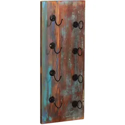 Wand-Weinregal 'Seaside' Massivholz, Metall Recycletes Holz Shabby Chic