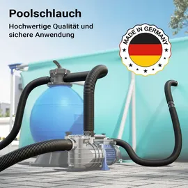 teichtip Poolschlauch schwarz 6 m