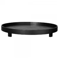 Asa Selection Wood schwarz Tablett auf Fuß Ø 40cm