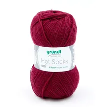 120 Wolle Hot Socks Dunkelrot 50 g
