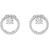 Swarovski Constella Ohrstecker Rundschliff, Weiß,