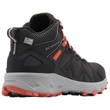 Columbia Peakfreak II Mid Outdry WP wasserdichte Wanderstiefel für Damen, Grau (Dark Grey Dark Coral), 42 EU