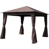 Outsunny Cabrio-Pavillon Gartenpavillon Mit Schiebedach Per