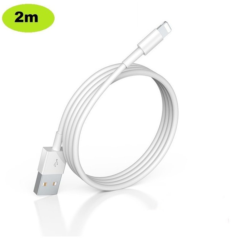 Ventarent Ladekabel passt für iPhone 6 7 8 11 12 13 X Xs Xr Xs Smartphone-Kabel, Lightning, USB-A (200 cm), 2 Meter Ladekabel weiß