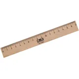 M+R Lineal Holz 17cm Buche Metalleinlage Packung mit 20 Stück