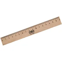 M+R Lineal Holz 17cm Buche Metalleinlage Packung mit 20 Stück