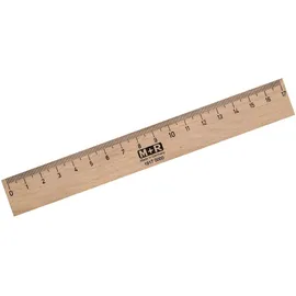 M+R Lineal Holz 17cm Buche Metalleinlage Packung mit 20 Stück