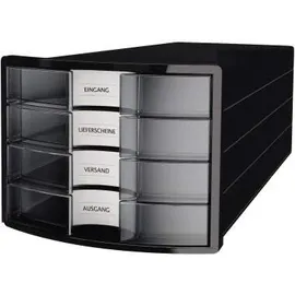 HAN Schubladenbox Impuls 1012-363 28 x 23,5 x 36,7 cm 4-tlg. schwarz/transparent