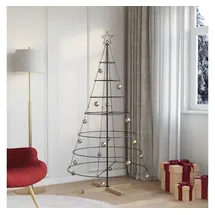 vidaXL Weihnachts-Tannenzapfenbaum 180 cm Schwarz
