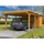 SKANHOLZ Emsland Flachdach Carport 4,04 x 8,46 m braun mit Abstellraum