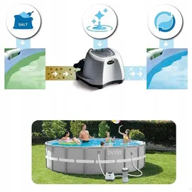 Intex Krystal Clear Salzwasseranlage grau 12 V
