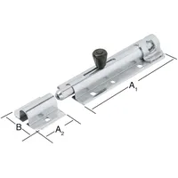 Vormann Bolzen-Türschlossriegel Verzinkt 130/40 x 43 mm