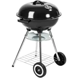 TecTake 3in1 BBQ Holzkohlegrill Barbecue Smoker Räuchertonne Räuchergrill mit Thermostat -Diverse Modelle- (Kugelgrill)