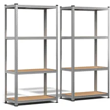 VOUNOT VOUNOT® Schwerlastregal 2er Set, Regal Lagerregal Kellerregal, 80x40x160cm, 4 Böden