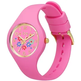 ICE-Watch ICE flower Pinky bloom - Rosa Damenuhr mit Silikonarmband - 021731 (Extra small)