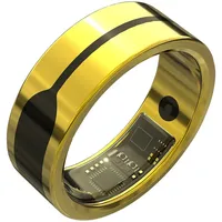 Newgen Medicals Fitnesstracker-Ring, Herzfrequenz- & SpO2-Anzeige, 2 mm, Gold,