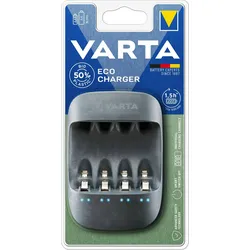 Varta Recycle Eco Charger ohne Akkus inkl. Netzteil - 1er Blister aus 50% Biomasse