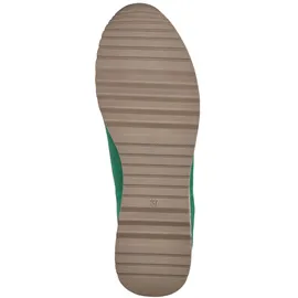 Marco Tozzi Damen Sneaker flach mit Reißverschluss Vegan, Grün (Leaf green com), 41 EU