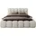 FEDVE Polsterbett Isny aus Bouclé-Stoff 140x200 cm, Beige - Beige